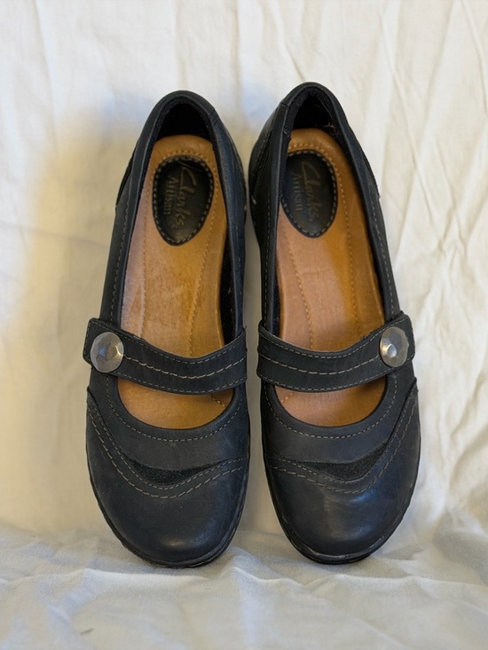 Clarks Shoes - Clarks Black Mary Jane Casual Slip-On Shoes